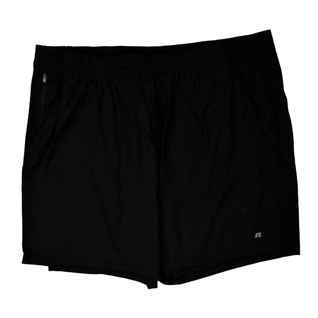 Russell Athletic Sport Shorts - 2XL Black Polyester Refurbished - Thrifted (note: this is a term often used to describe second- refurbished available on Cerqular