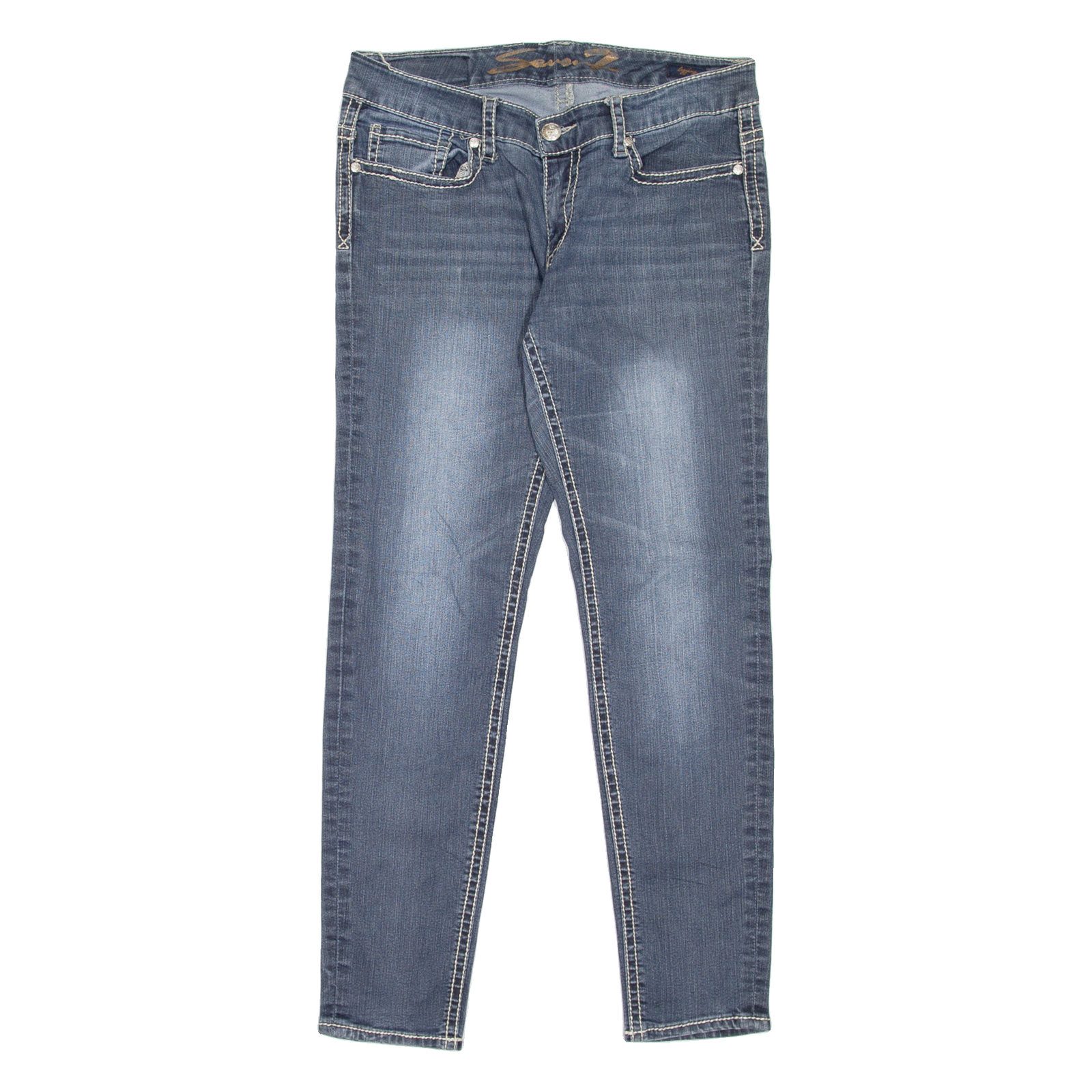 SEVEN7 Legging Womens Jeans Blue Slim Skinny Stone Wash W31 L29 Refurbished - N/A refurbished available on Cerqular