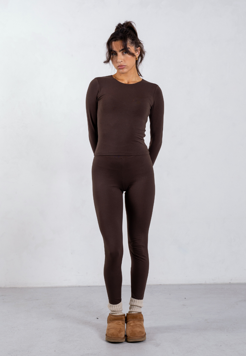 Organic Cotton Leggings, Hot Fudge | Size: L Refurbished - N/A (Note: It's possible that "Pantee" refurbished available on Cerqular