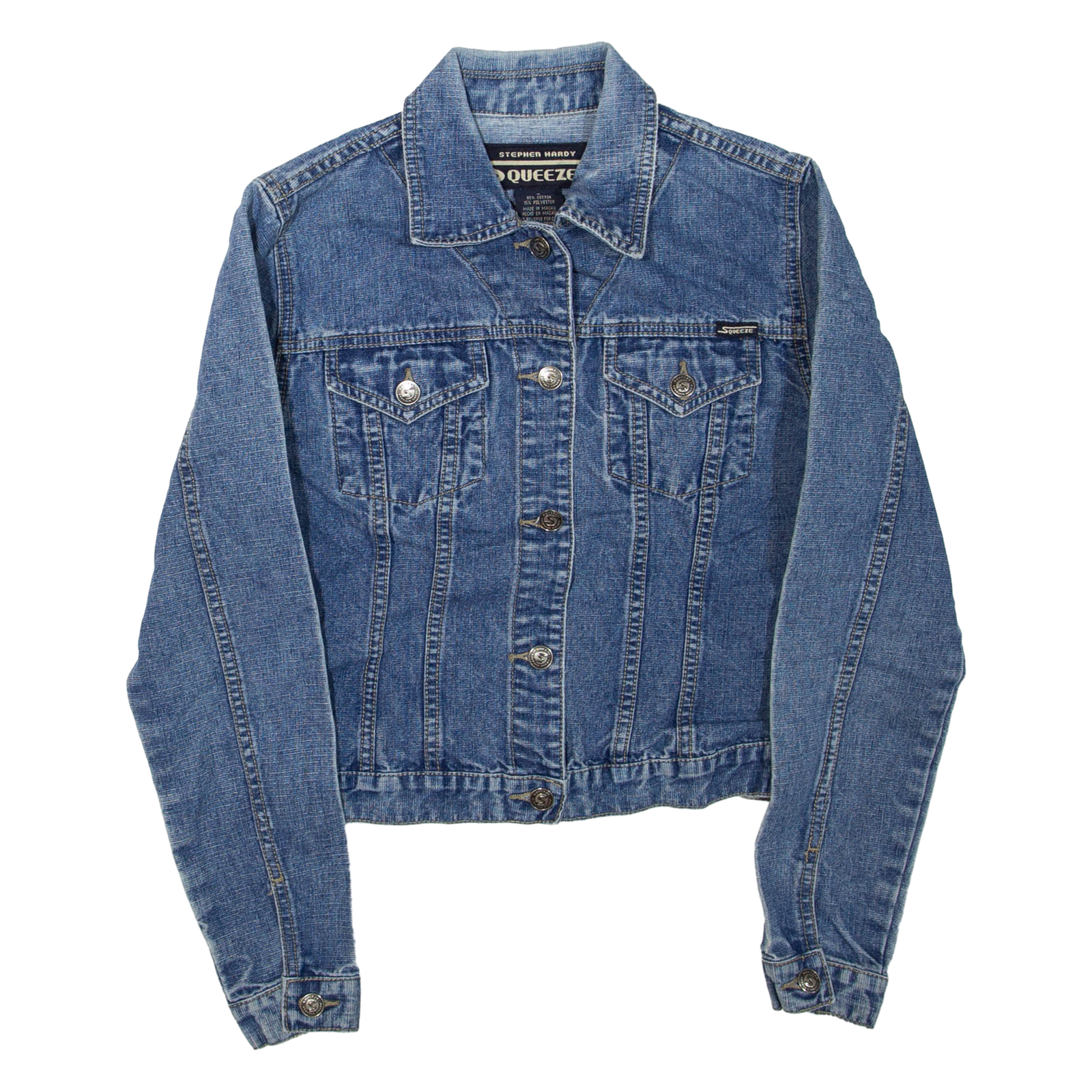 SQUEEZE Womens Denim Jacket Blue S Refurbished - N/A refurbished available on Cerqular