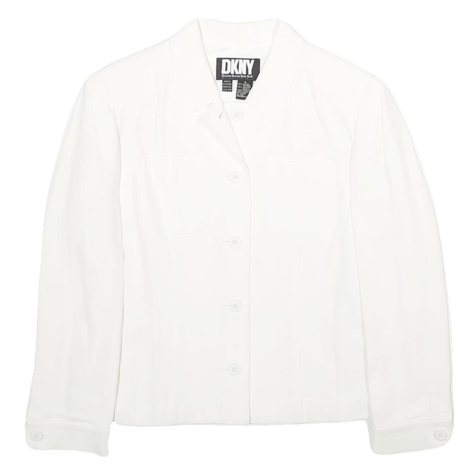 Buy DKNY Womens White Jacket UK 8 Viscose Blend Button Classic Plain Elegant Refurbished - $50.69 DKNY Womens White Jacket UK 8 Viscose Blend Button Classic Plain Elegant Refurbished - N/A refurbished available on Cerqular
