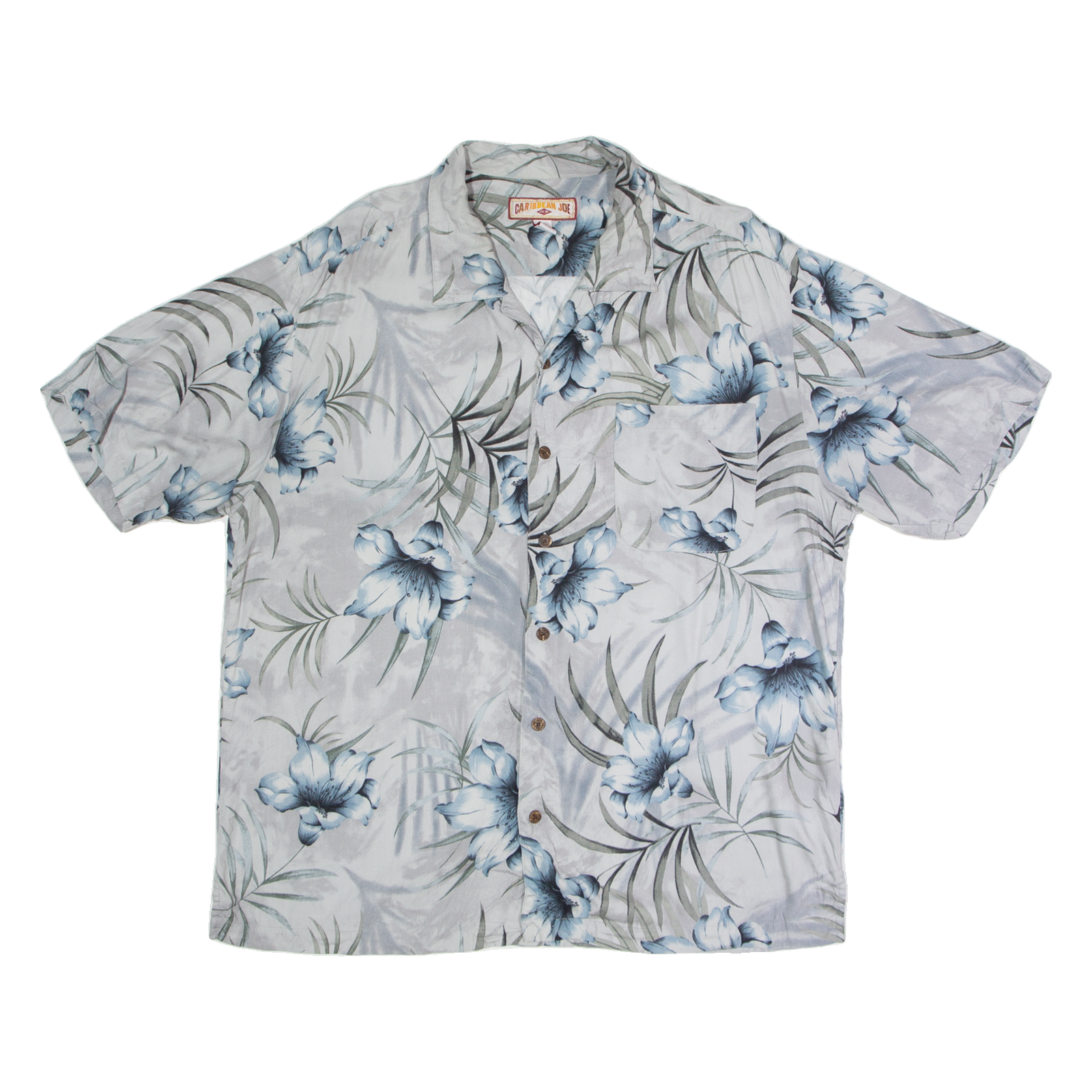 CARIBBEAN JOE Mens Shirt Blue Floral 2XL Refurbished - N/A refurbished available on Cerqular