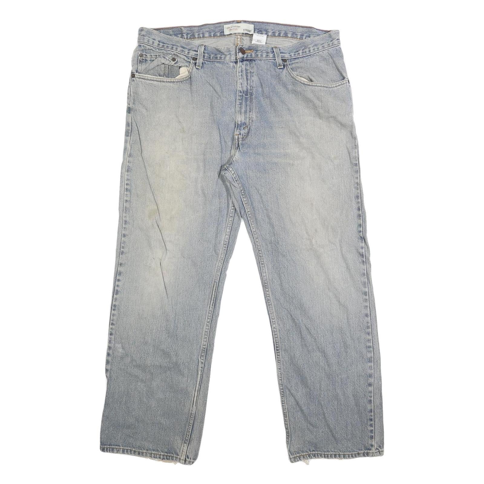 LEVI'S Mens Jeans Blue Regular Straight Denim Medium W38 L30 Classic Zip Closure Refurbished - N/A refurbished available on Cerqular