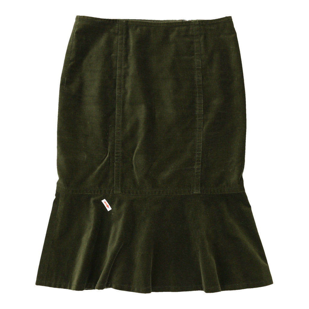 Max Mara Skirt - 28W UK 8 Green Cotton | Size: UK 8 Refurbished - N/A (Preloved Designer is not a specific brand, it refurbished available on Cerqular