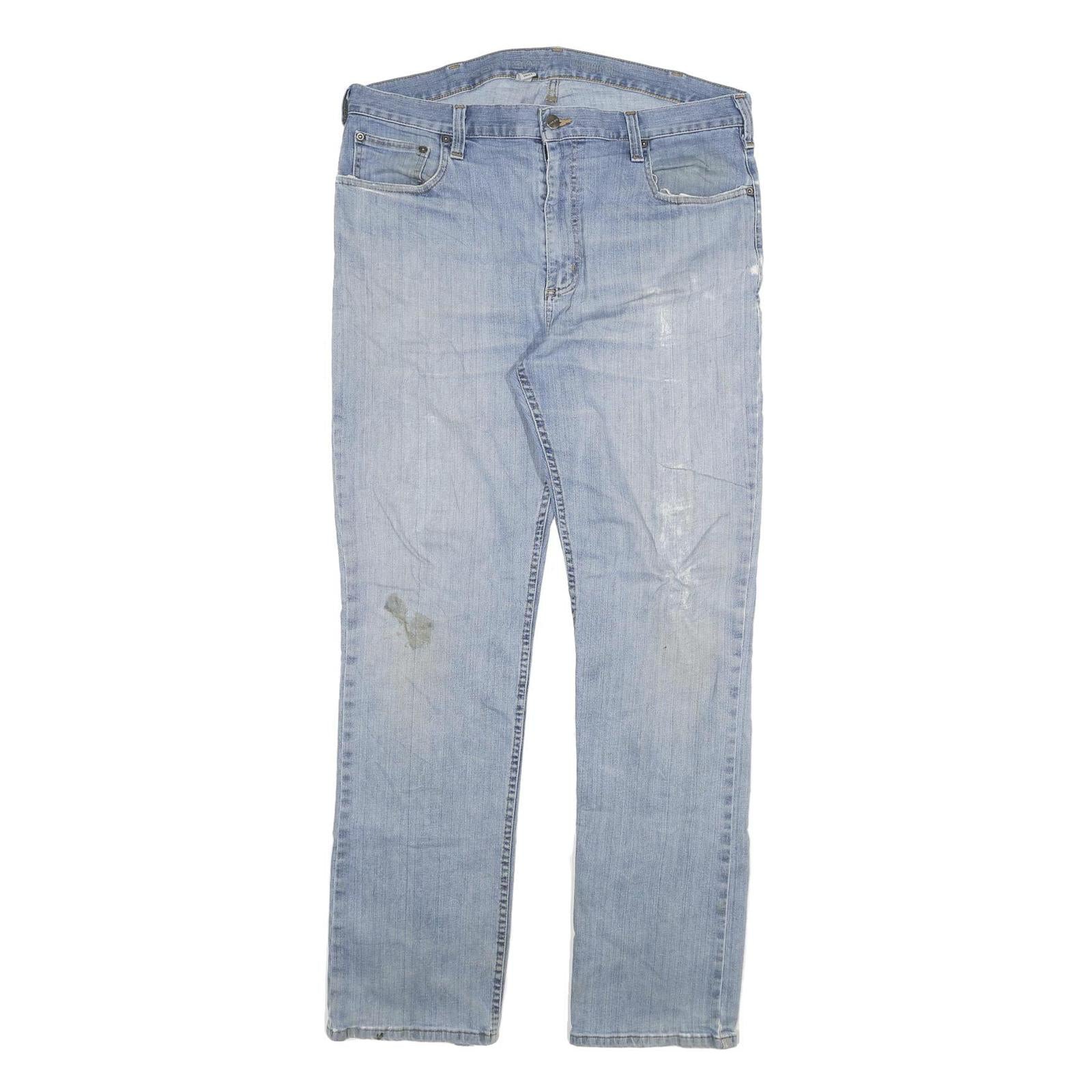 CARHARTT Mens Jeans Blue Regular Straight Denim Light W38 L34 Workwear Zip Refurbished - N/A refurbished available on Cerqular