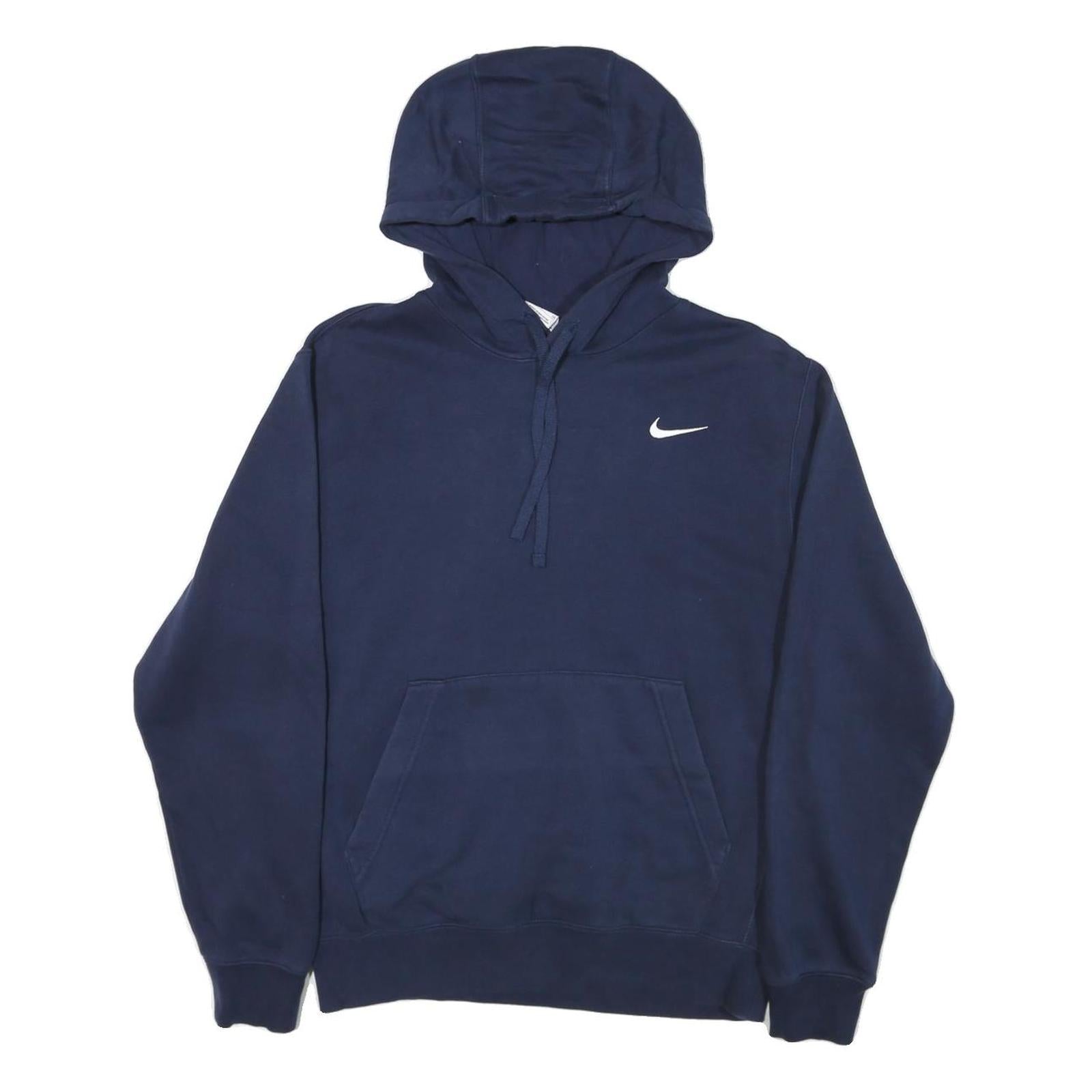 NIKE Mens Navy Hoodie S Cotton Blend Casual Pullover Sweatshirt Refurbished - N/A refurbished available on Cerqular