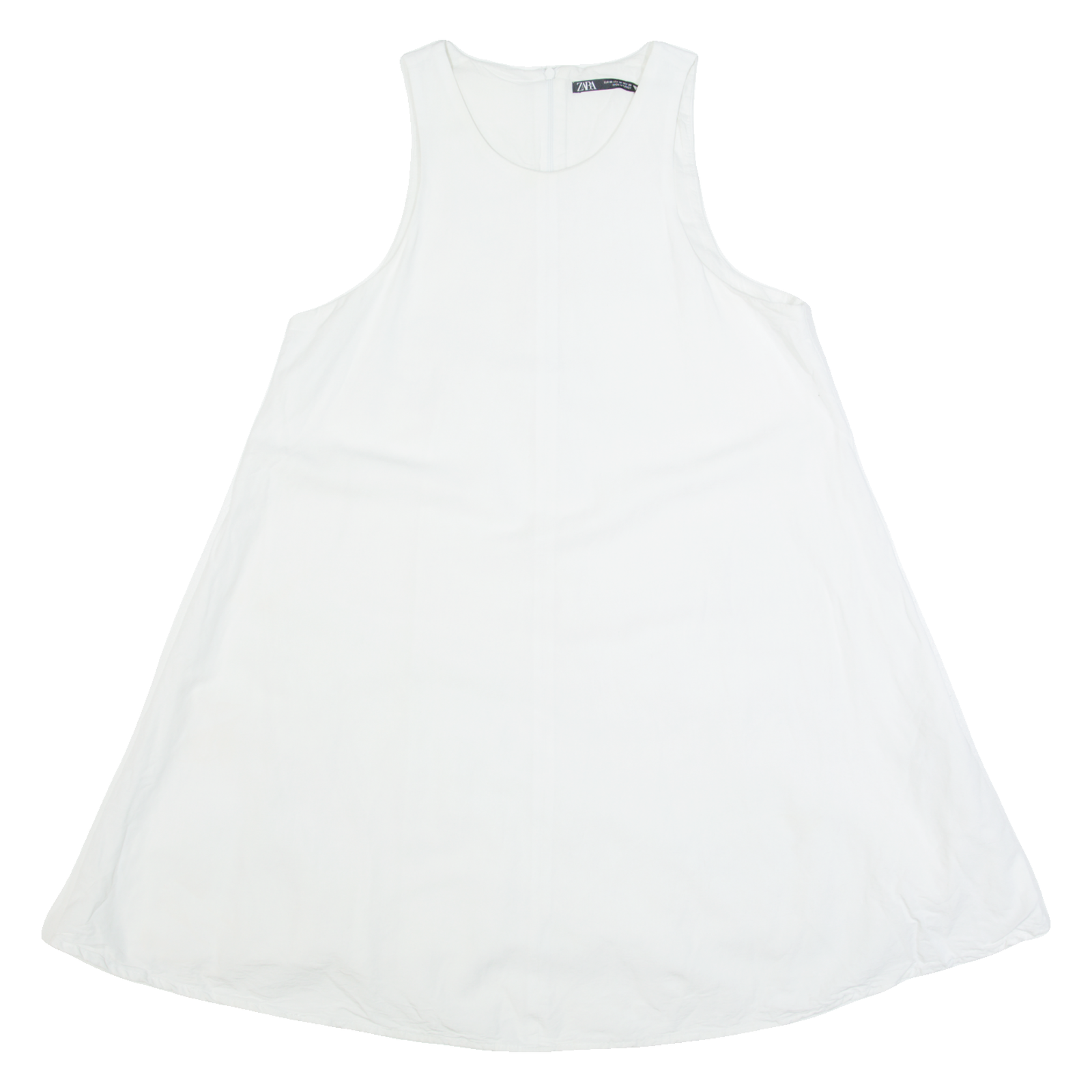 ZARA Oversized Womens Day Dress White Sleeveless Knee Length M Refurbished - N/A refurbished available on Cerqular