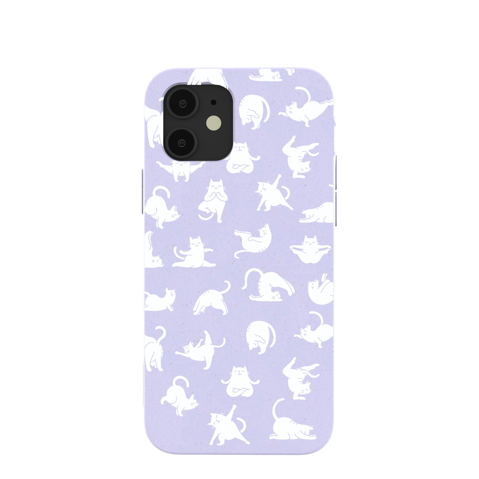 Lavender Yoga Cat iPhone 12/ iPhone 12 Pro Case Refurbished - Pela Case refurbished available on Cerqular