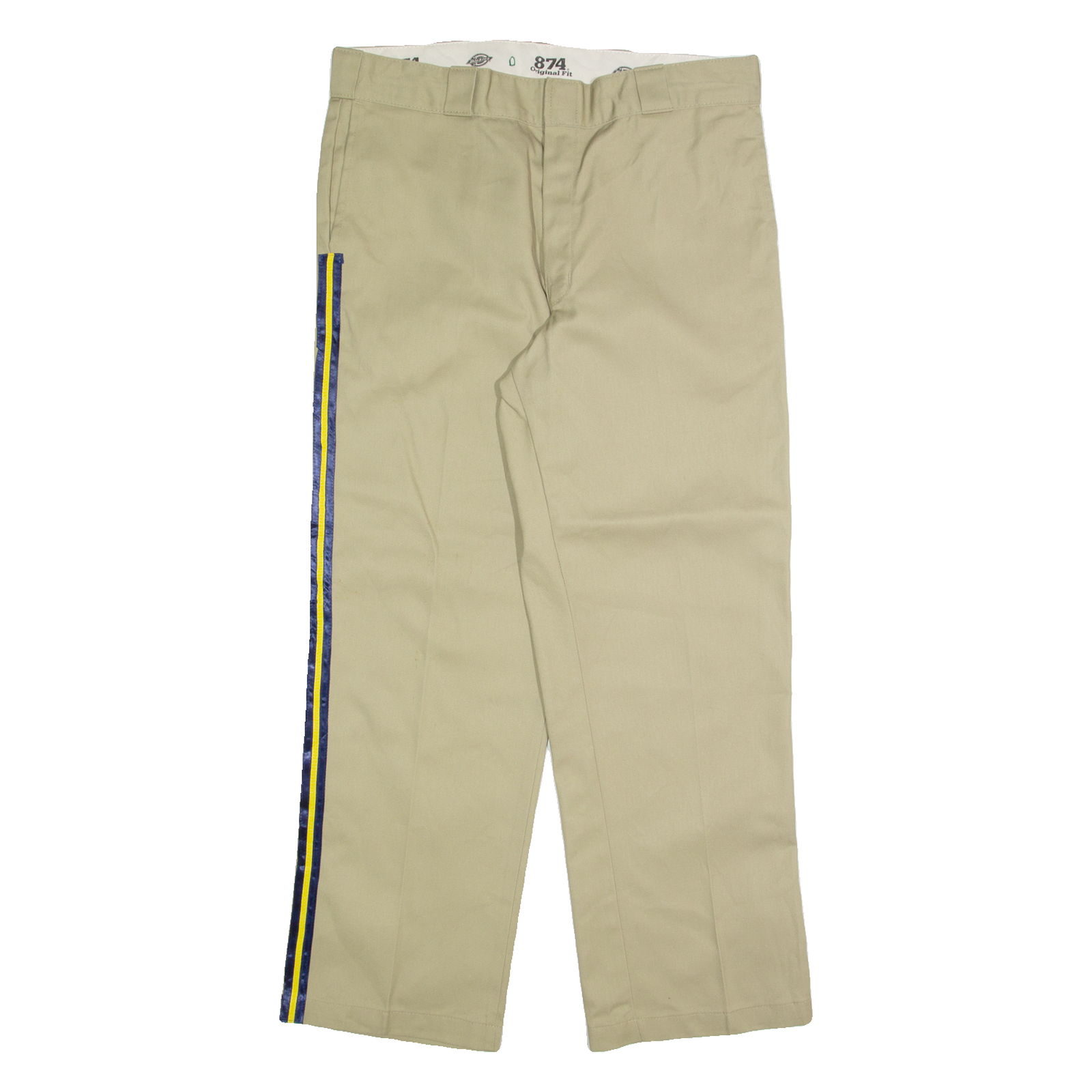 DICKIES Chino Mens Trousers Beige Regular Straight W36 L30 Refurbished - N/A refurbished available on Cerqular