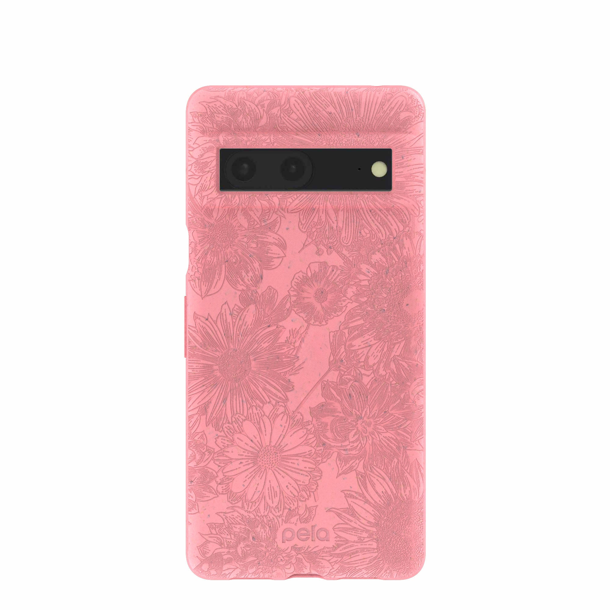 Bubblegum Pink Flora Google Pixel 7 Case Refurbished - Pela Case refurbished available on Cerqular
