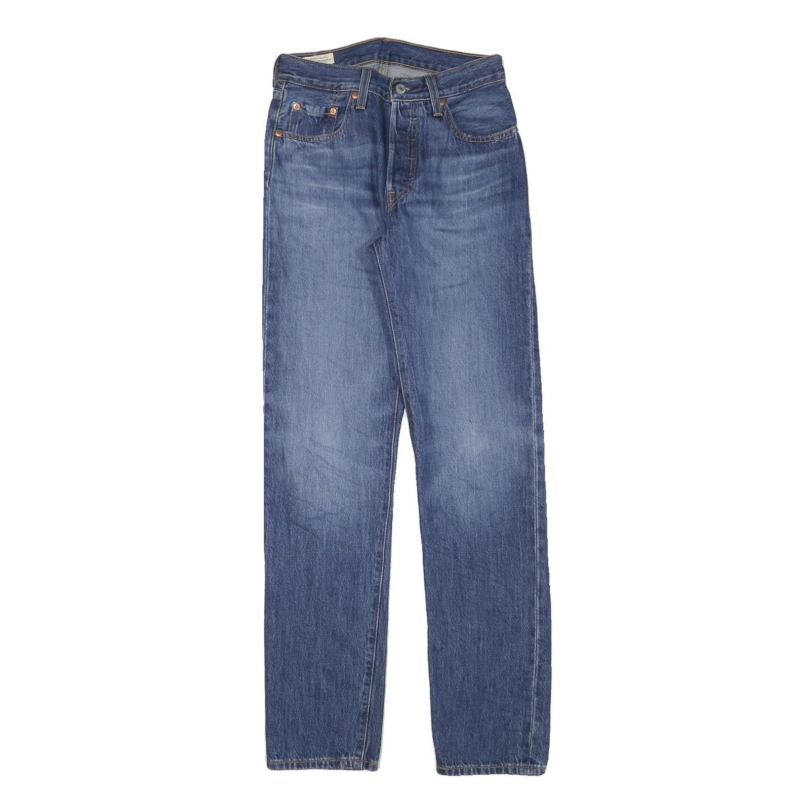 LEVI'S 501 Womens Regular Fit Straight Denim Blue Cotton Blend Button W25 L30 Refurbished - N/A refurbished available on Cerqular