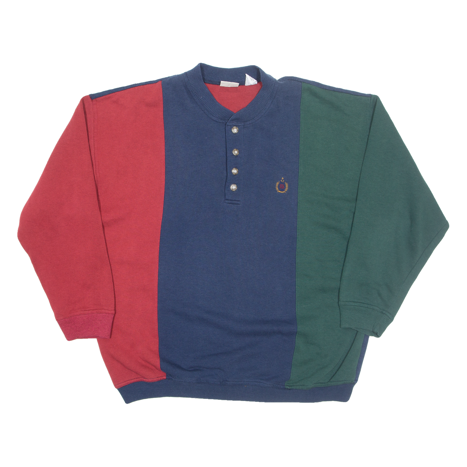 BUGLE BOY Mens Sweatshirt Blue Button Neck XL Refurbished - N/A refurbished available on Cerqular