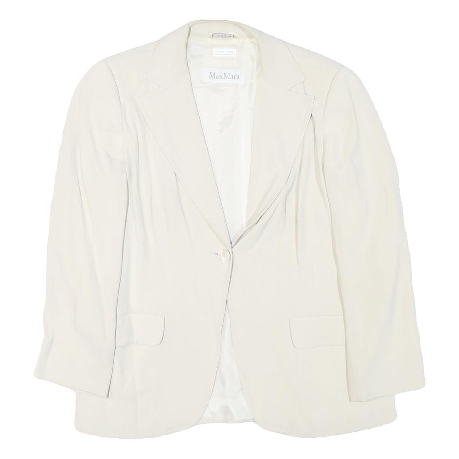 Buy MAX MARA Womens Cream Jacket S Polyester Blend Plain Button Closure Classic Fit Refurbished - $85.79 MAX MARA Womens Cream Jacket S Polyester Blend Plain Button Closure Classic Fit Refurbished - N/A refurbished available on Cerqular