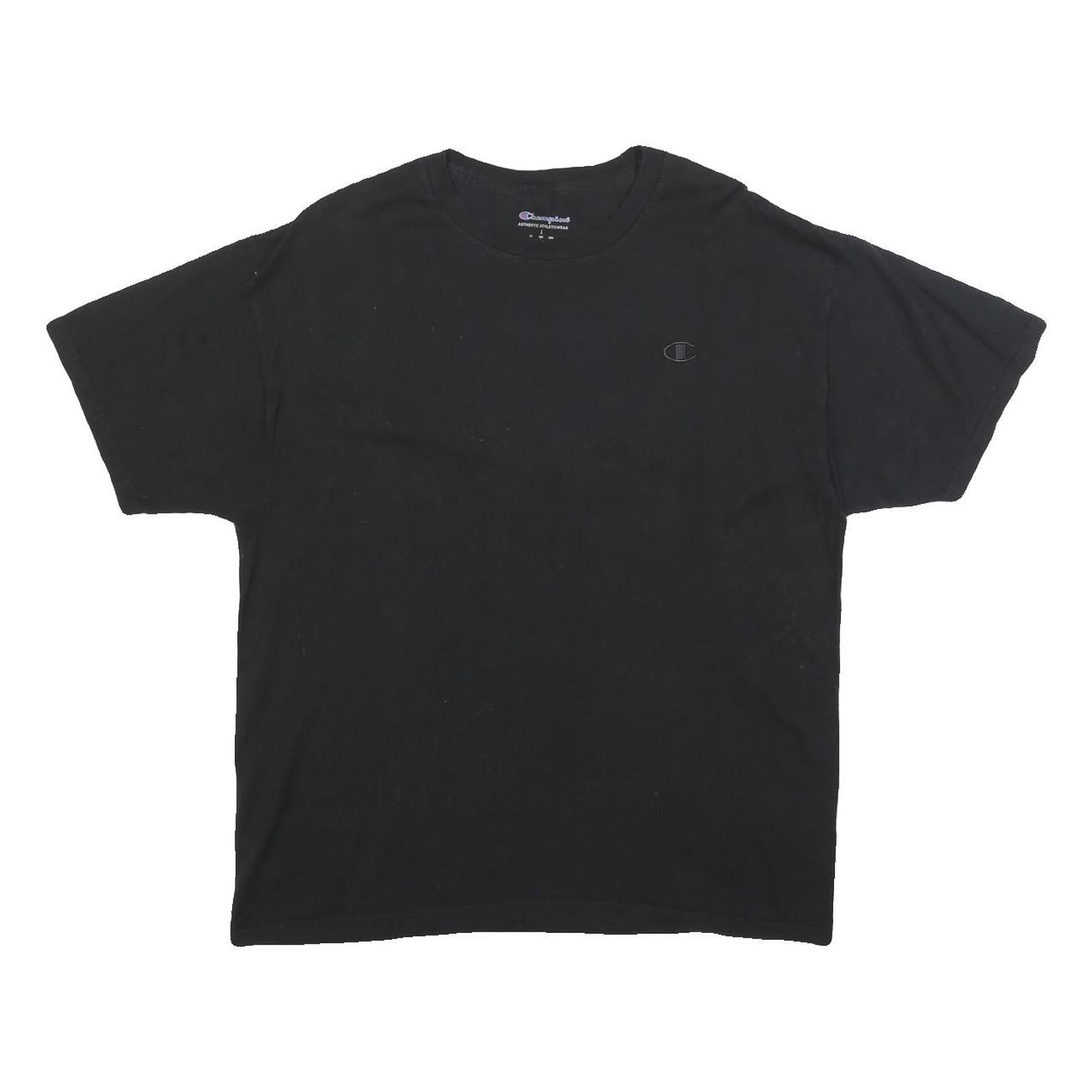 Buy CHAMPION Mens Black Crew Neck Short Sleeve Logo Graphic T-Shirt L Refurbished - $18.19 CHAMPION Mens Black Crew Neck Short Sleeve Logo Graphic T-Shirt L Refurbished - N/A refurbished available on Cerqular