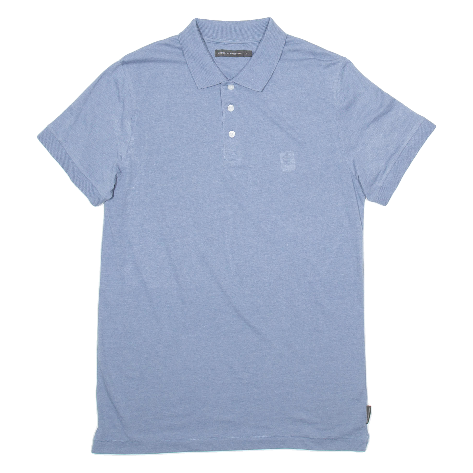 FRENCH CONNECTION Mens Polo Shirt Blue L Refurbished - N/A refurbished available on Cerqular