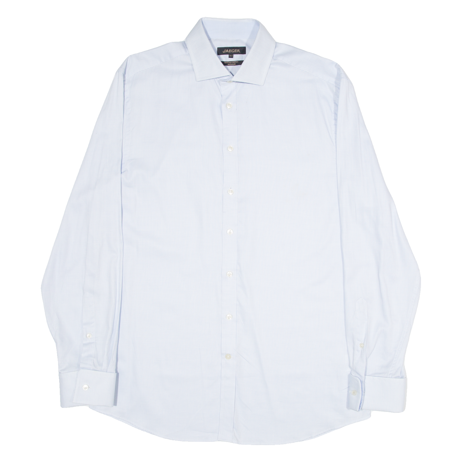 JAEGER Mens Plain Shirt Blue Long Sleeve L Refurbished - N/A refurbished available on Cerqular