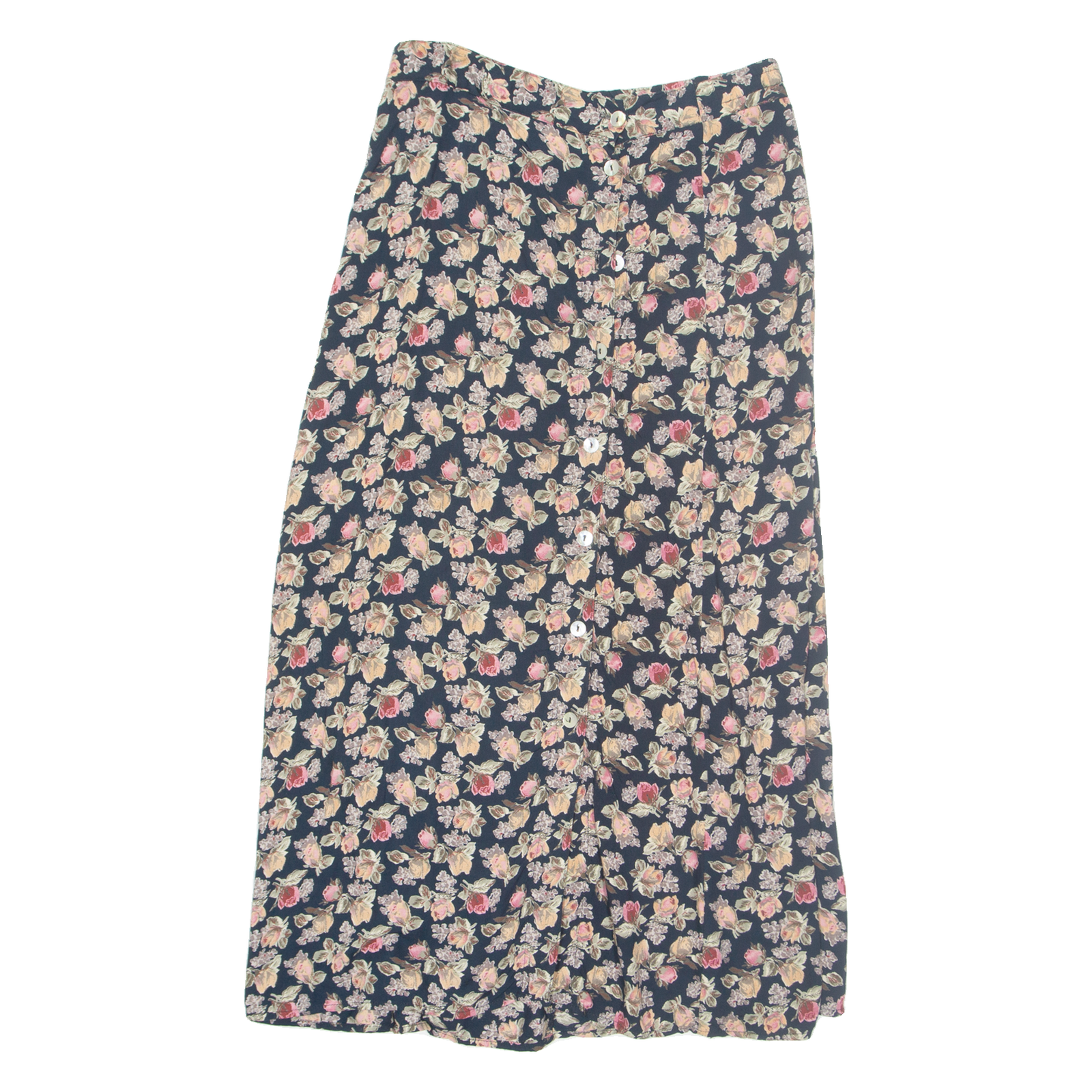 VINTAGE STUDIO Womens A-Line Skirt Pink Long Floral M Refurbished - N/A refurbished available on Cerqular