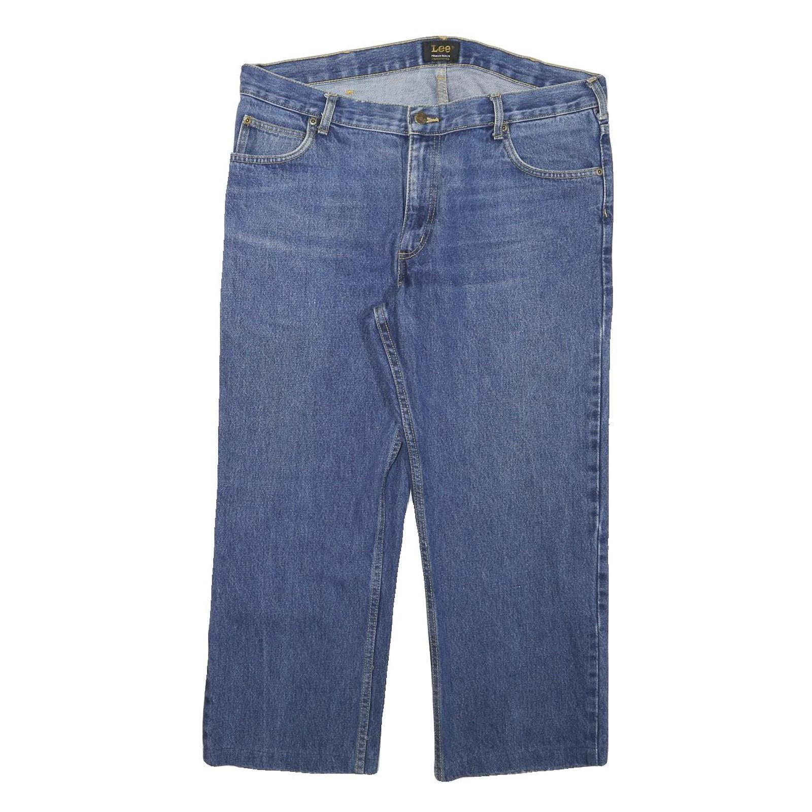 LEE Mens Jeans Blue Regular Straight Denim Medium W37 L25 Classic Cotton Blend Refurbished - N/A refurbished available on Cerqular