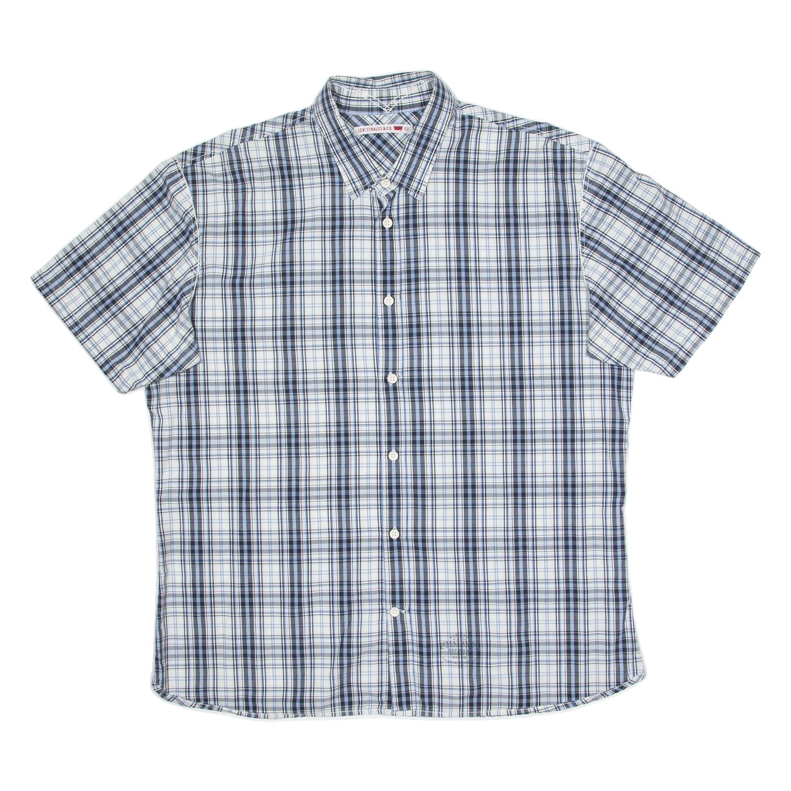 LEVI'S Mens Shirt White Check XL Refurbished - N/A refurbished available on Cerqular