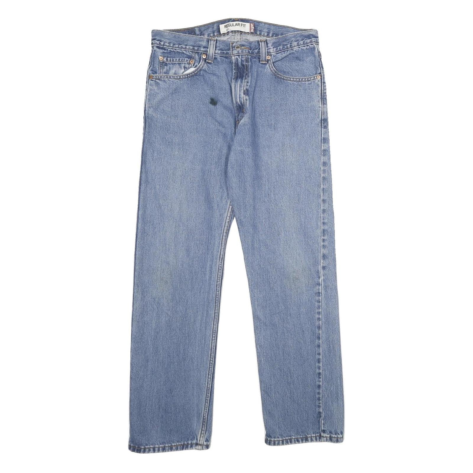 LEVI'S 505 Mens Regular Fit Straight Denim Light W33 L32 Classic Zip Jeans Refurbished - N/A refurbished available on Cerqular