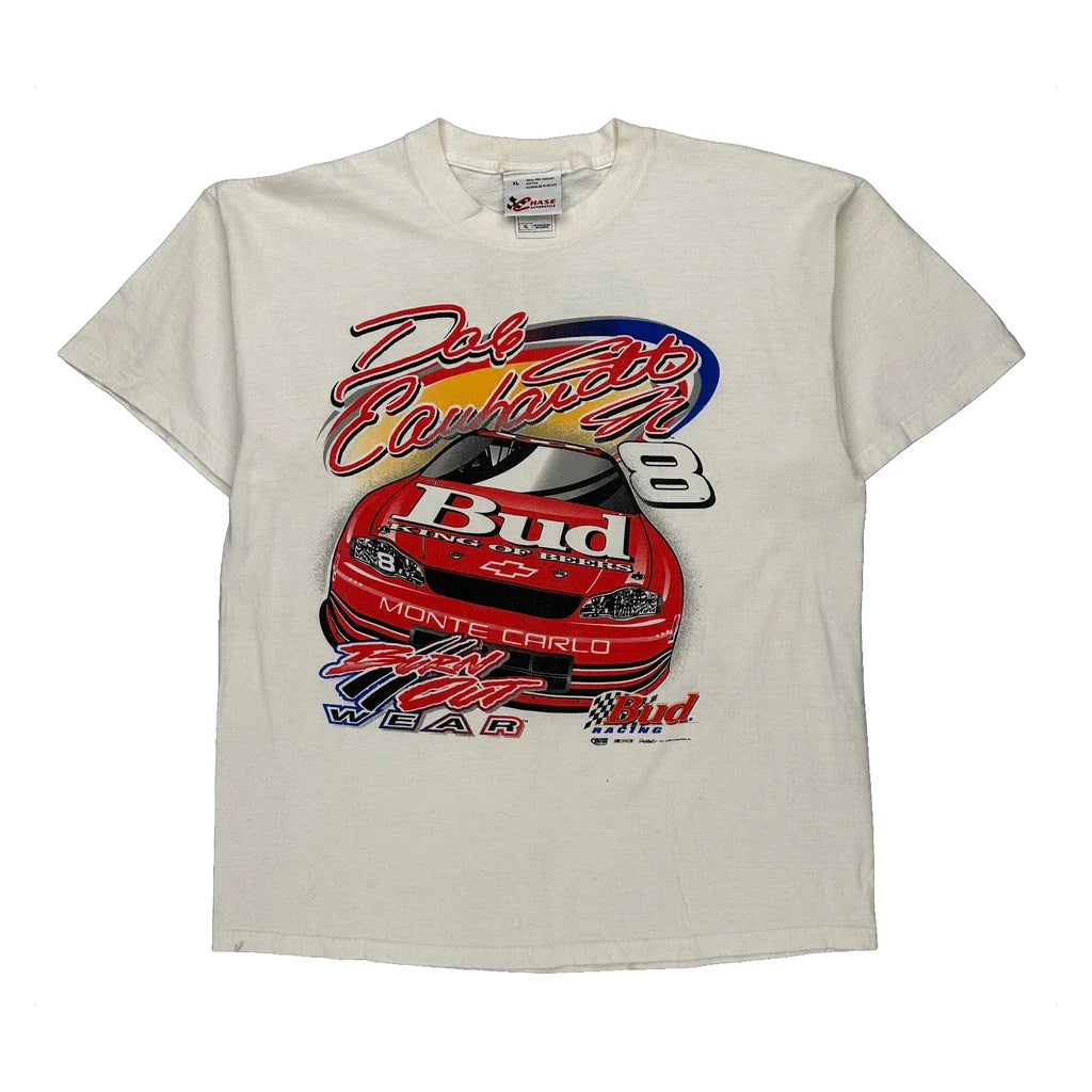 Bud Racing Chase Authentics Nascar T-Shirt - XL Red Cotton Refurbished - Thrifted (note: this is a term often used to describe second- refurbished available on Cerqular