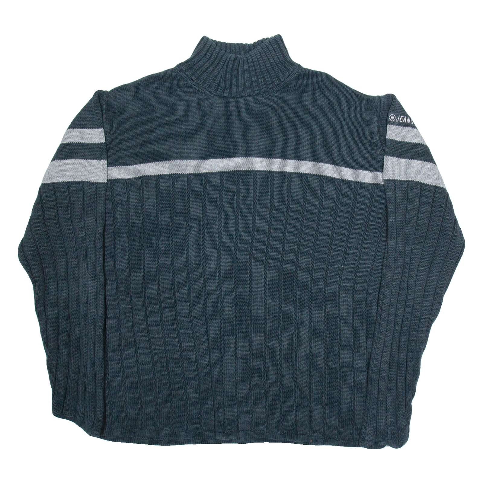 NAUTICA Mens Heavy Knit Jumper Green Tight Knit 2XL Refurbished - N/A refurbished available on Cerqular