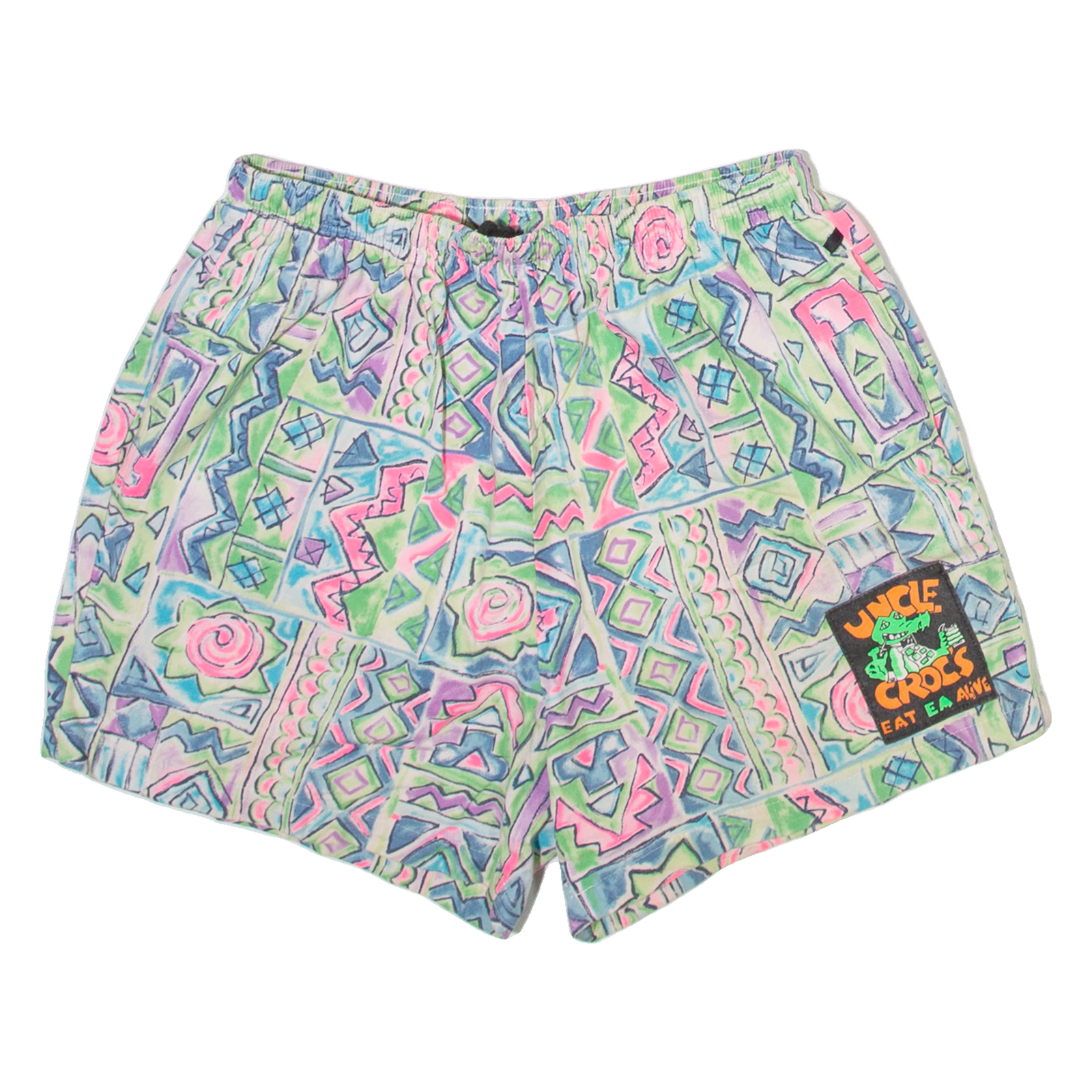 Buy UNCLE CROCS Mens Swimming Shorts Green Crazy Pattern XS W24 Refurbished - $16.89 UNCLE CROCS Mens Swimming Shorts Green Crazy Pattern XS W24 Refurbished - N/A refurbished available on Cerqular