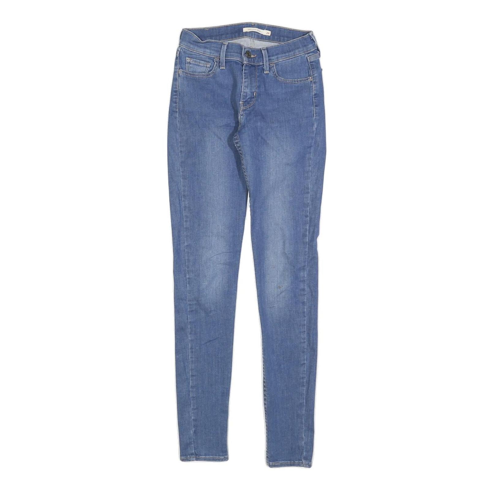 LEVI'S 710 Womens Slim Blue Denim Light Woven Jeans W26 L32 Stylish Zip Closure Refurbished - N/A refurbished available on Cerqular