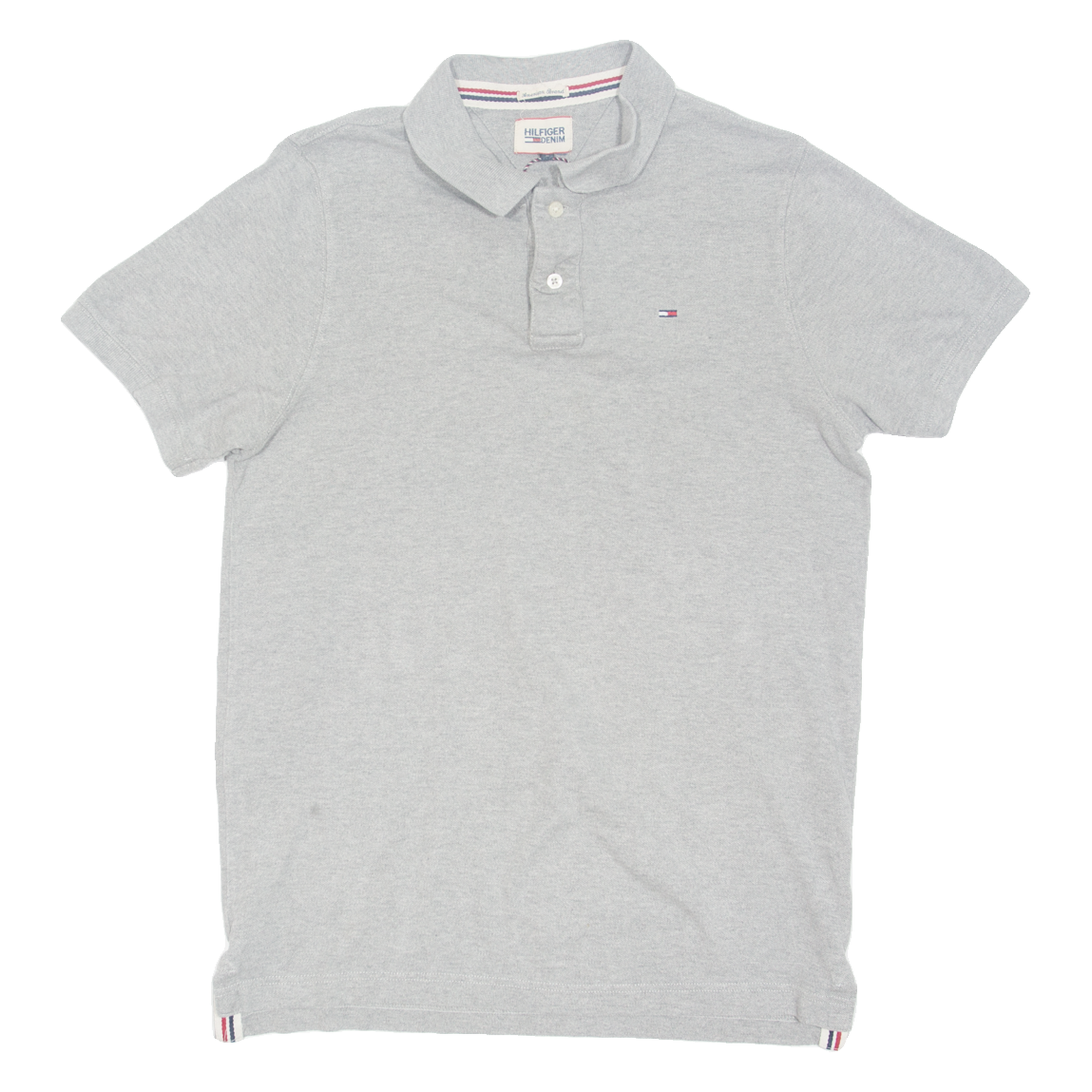 TOMMY HILFIGER Mens Polo Shirt Grey L Refurbished - N/A refurbished available on Cerqular