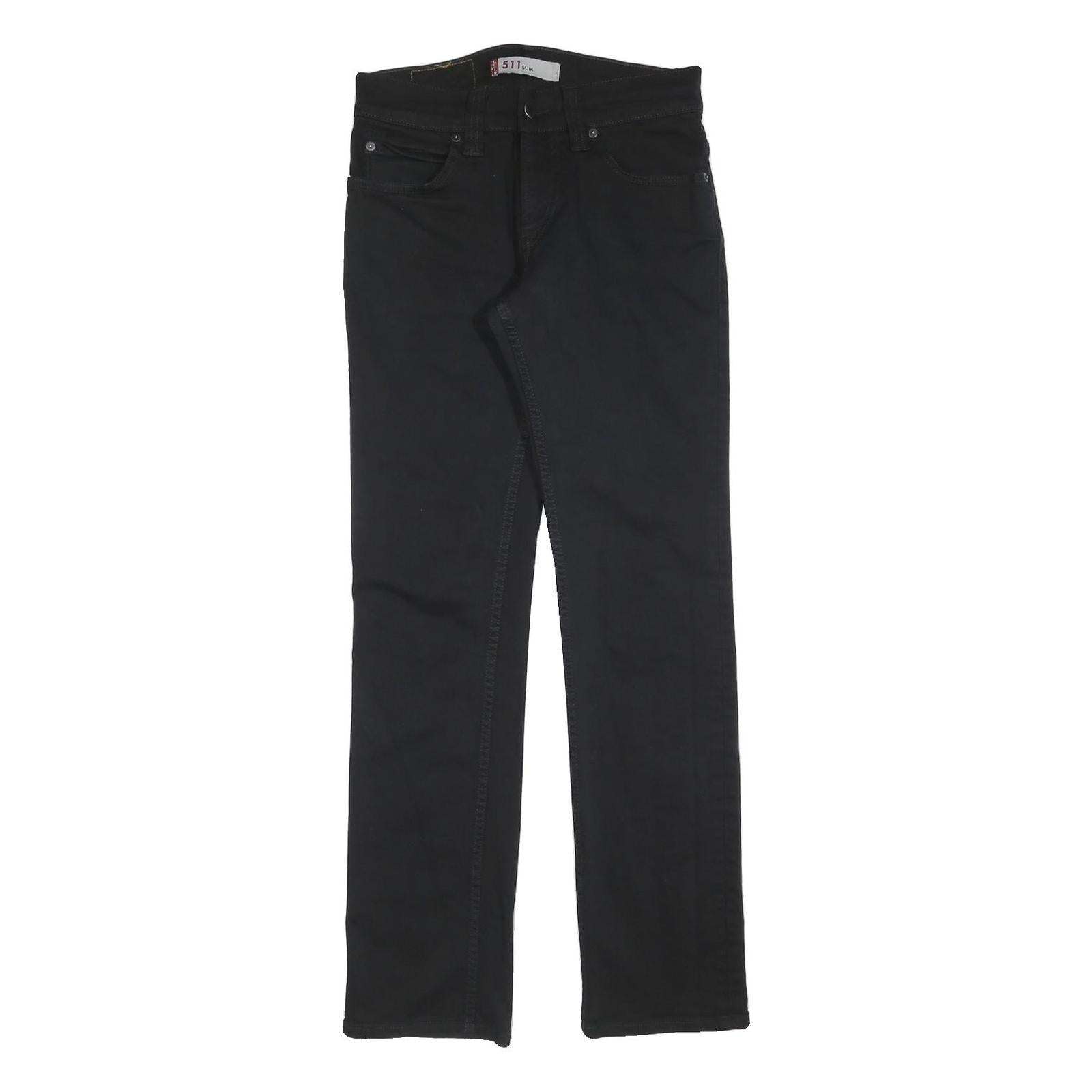 LEVI'S 511 Slim Mens Jeans Black Slim Skinny Denim Medium W30 L32 Zip Refurbished - N/A refurbished available on Cerqular