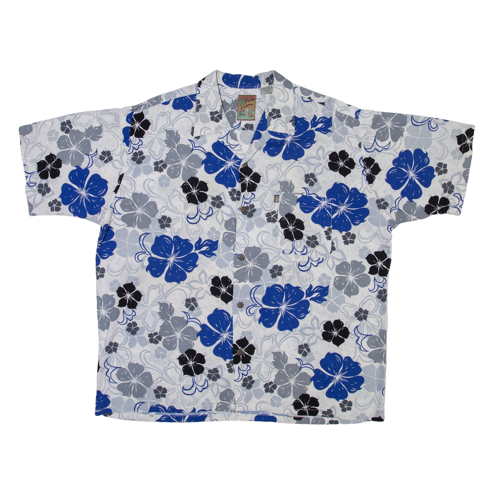 PINEAPPLE CONNECTION Mens Hawaiian Shirt White Floral L Refurbished - N/A refurbished available on Cerqular