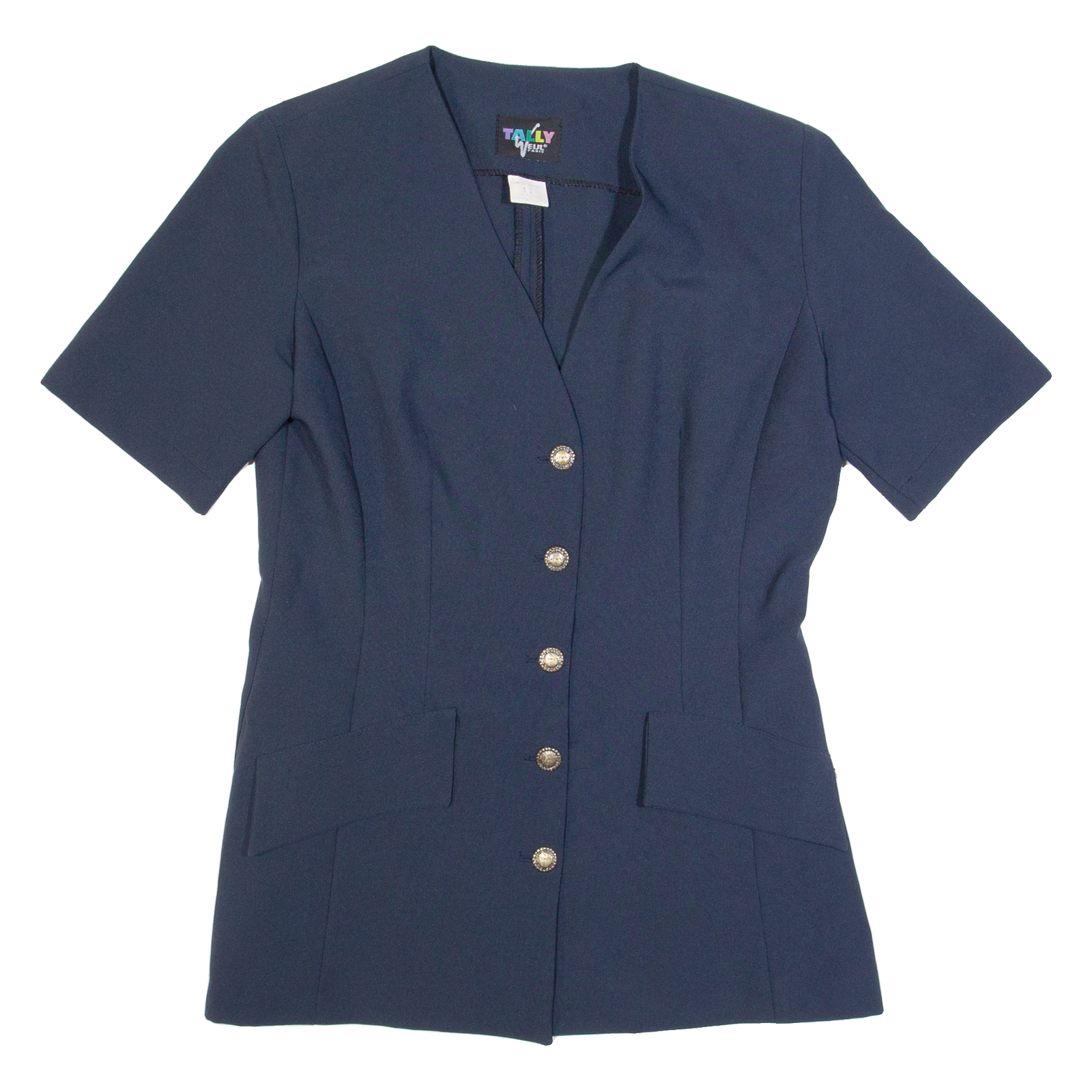 TALLY WEIJL Womens Blouse Blue 90s M Refurbished - N/A refurbished available on Cerqular