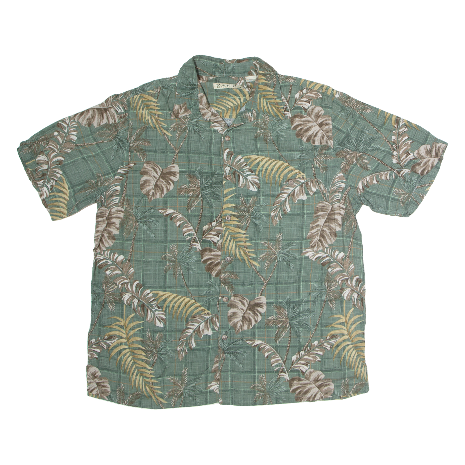 BATIK BAY Mens Hawaiian Shirt Green Floral L Refurbished - N/A refurbished available on Cerqular