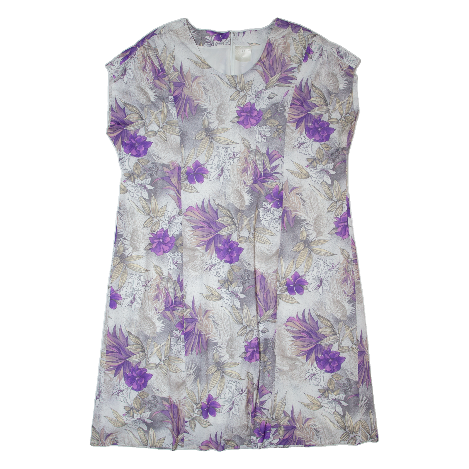 Womens Day Dress Grey Floral Short Sleeve Midi XL Refurbished - N/A refurbished available on Cerqular