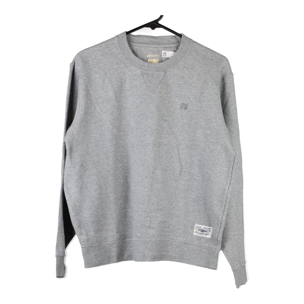Russell Athletic Sweatshirt - Small Grey Cotton Refurbished - Thrifted (note: this is a term often used to describe second- refurbished available on Cerqular