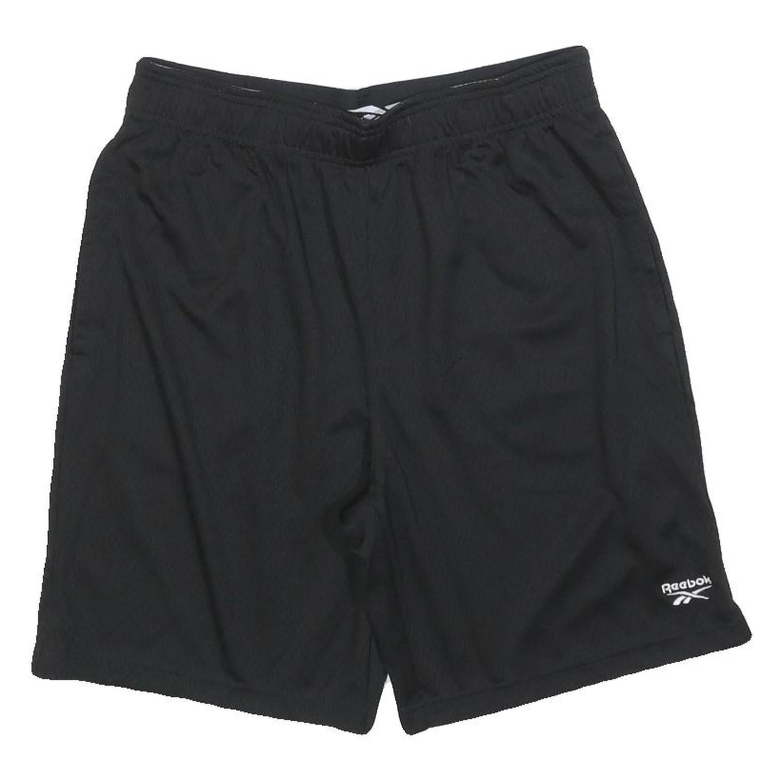 REEBOK Mens Black Sports Shorts M W30 Lightweight Polyester Activewear Refurbished - N/A refurbished available on Cerqular