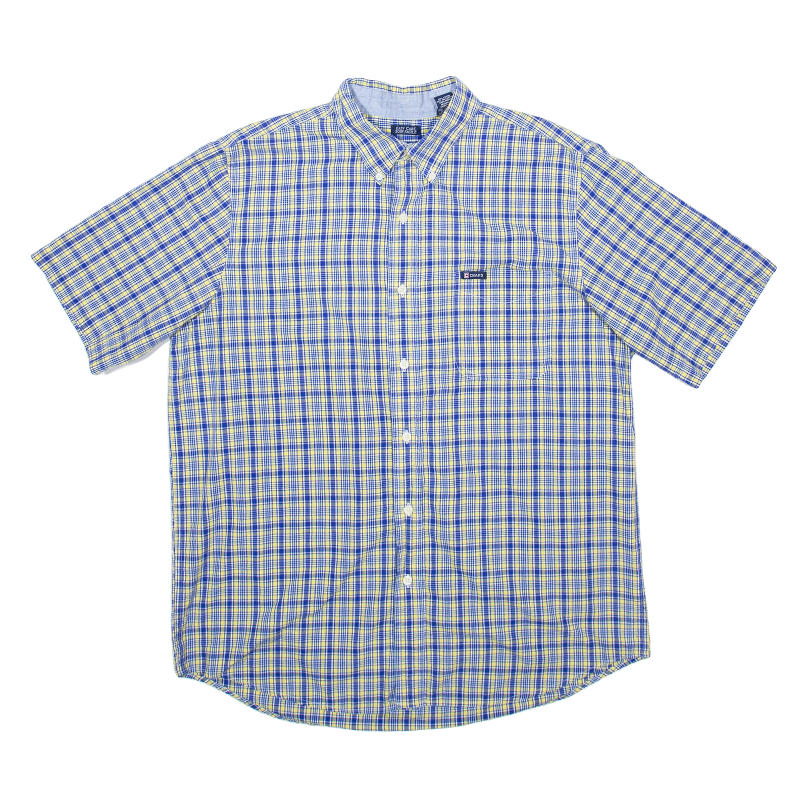 CHAPS Mens Shirt Blue Gingham L Refurbished - N/A refurbished available on Cerqular