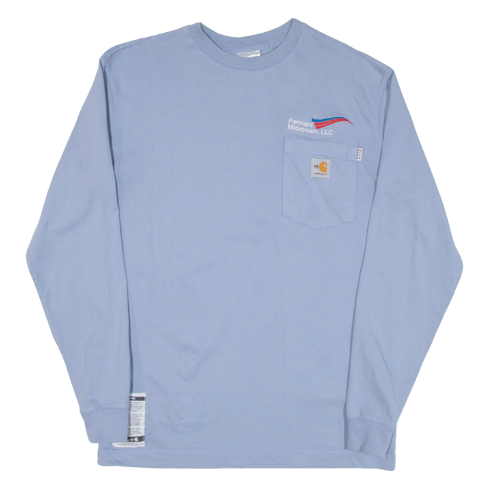 CARHARTT Pennant Midstream L.l.c Mens T-Shirt Blue Long Sleeve USA S Refurbished - N/A refurbished available on Cerqular