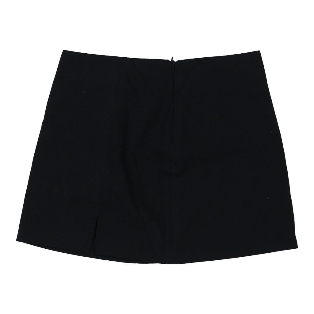 Onde Mini Skirt - 32W UK 12 Black Cotton Refurbished - Thrifted (note: this is a term often used to describe second- refurbished available on Cerqular