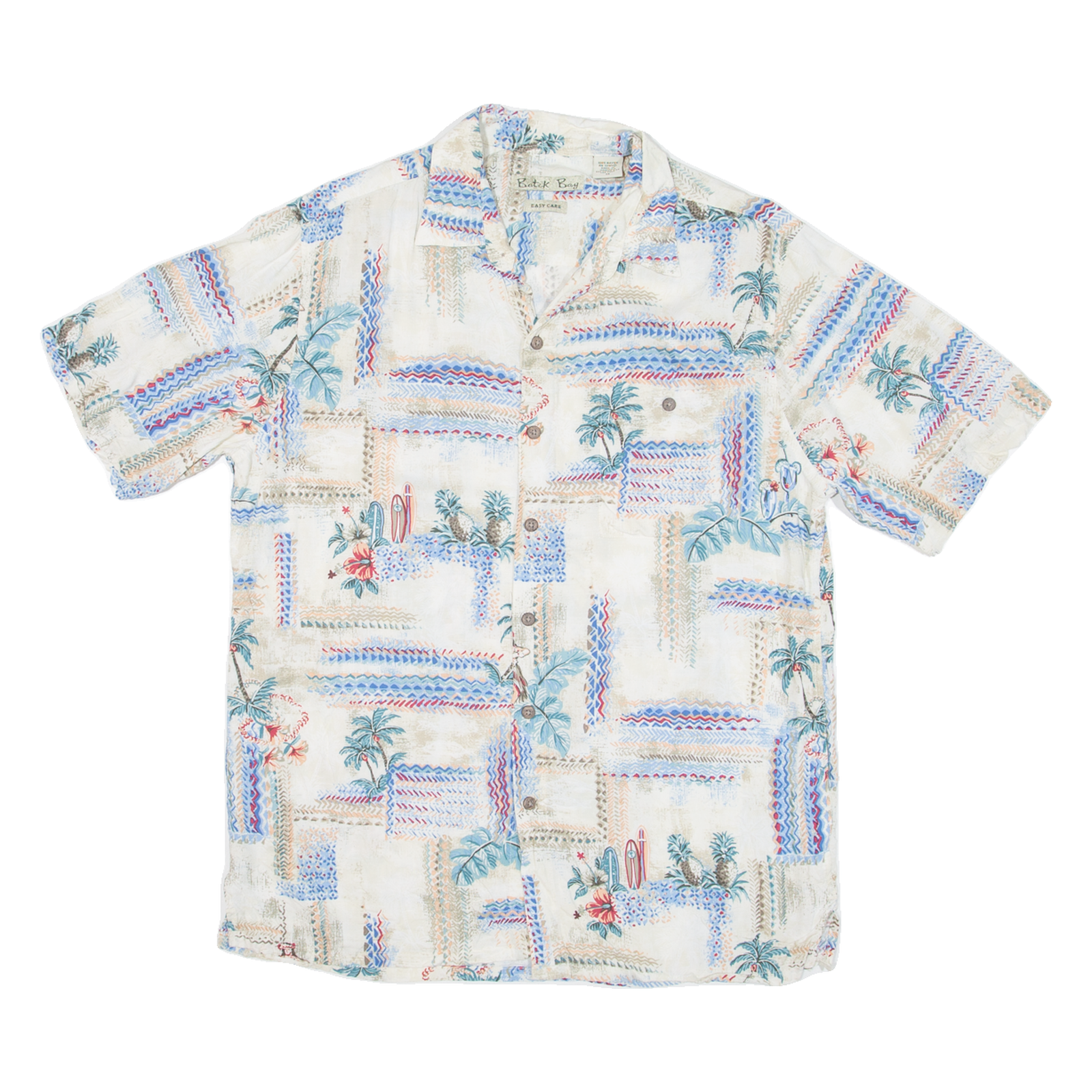 BATIK BAY Mens Shirt Beige Crazy Pattern M Refurbished - N/A refurbished available on Cerqular