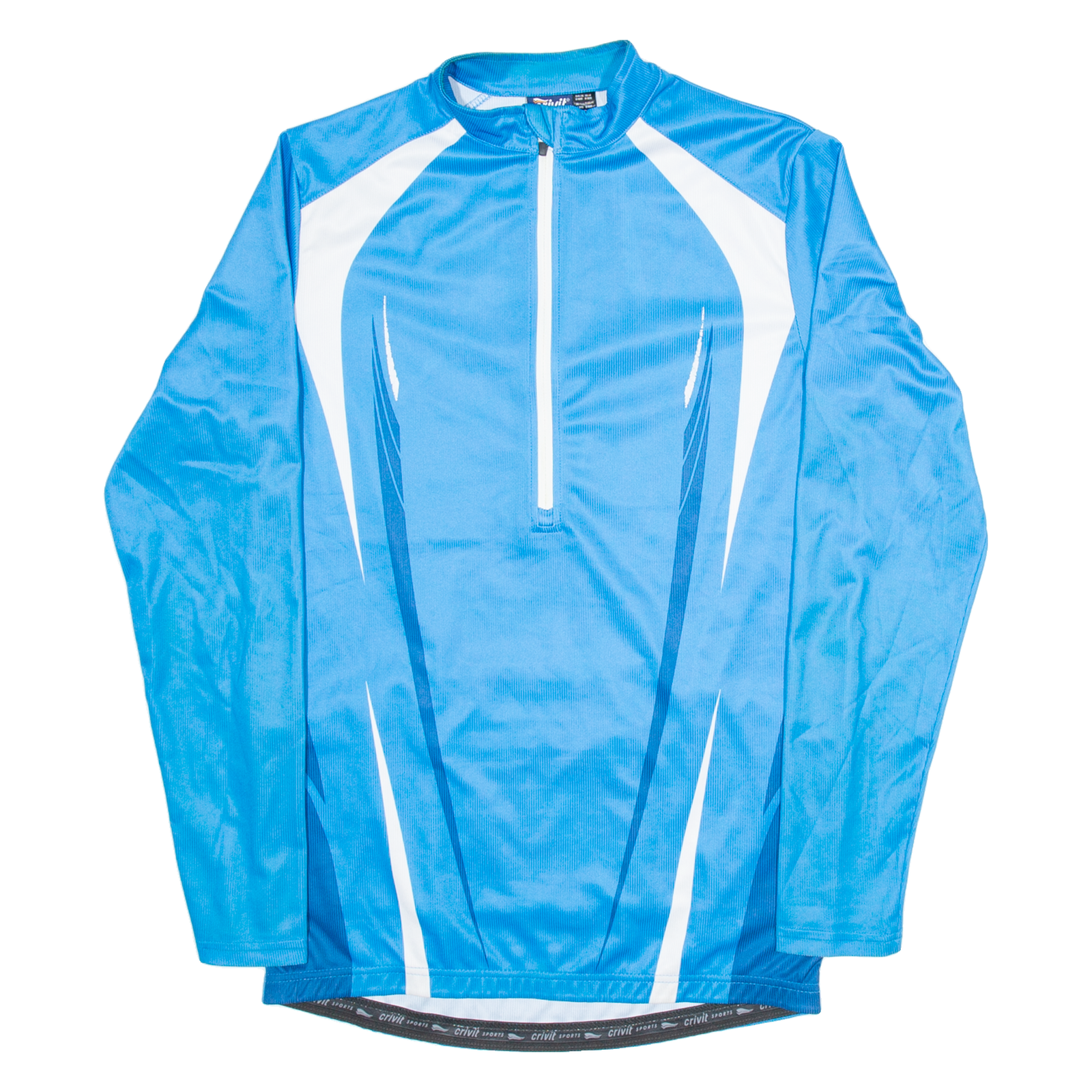 CRIVIT Cycling Mens Jersey Blue Long Sleeve 1/2 Zip M Refurbished - N/A refurbished available on Cerqular