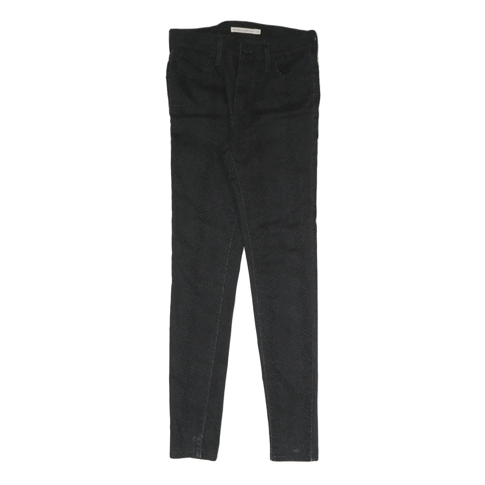 LEVI'S Womens Black Slim Slim Fit Skinny Trousers W26 L29 Cotton Blend Zip Refurbished - N/A refurbished available on Cerqular
