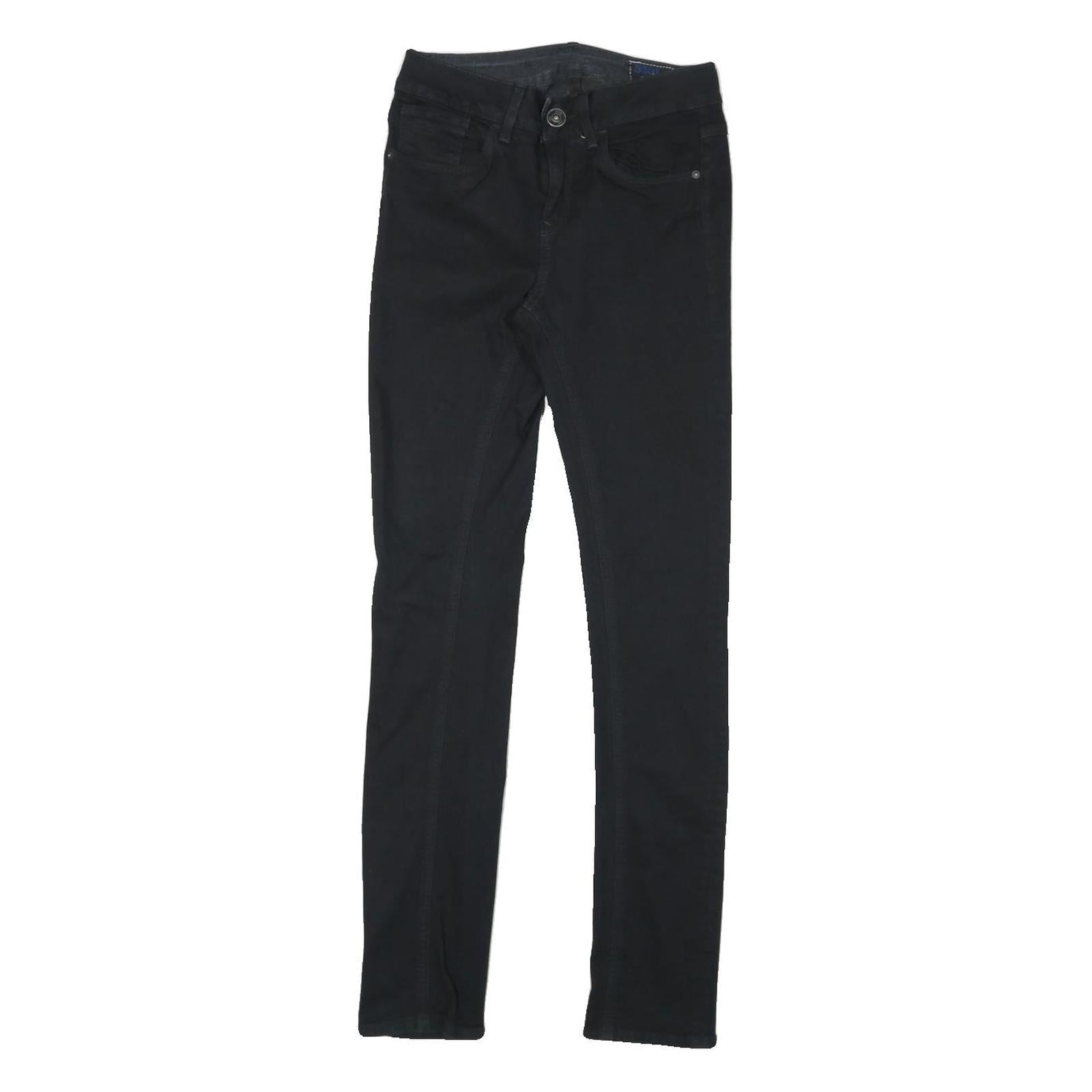 G-STAR Womens Black Slim Skinny Denim Light W25 L23 Zip Cotton Blend Jeans Refurbished - N/A refurbished available on Cerqular