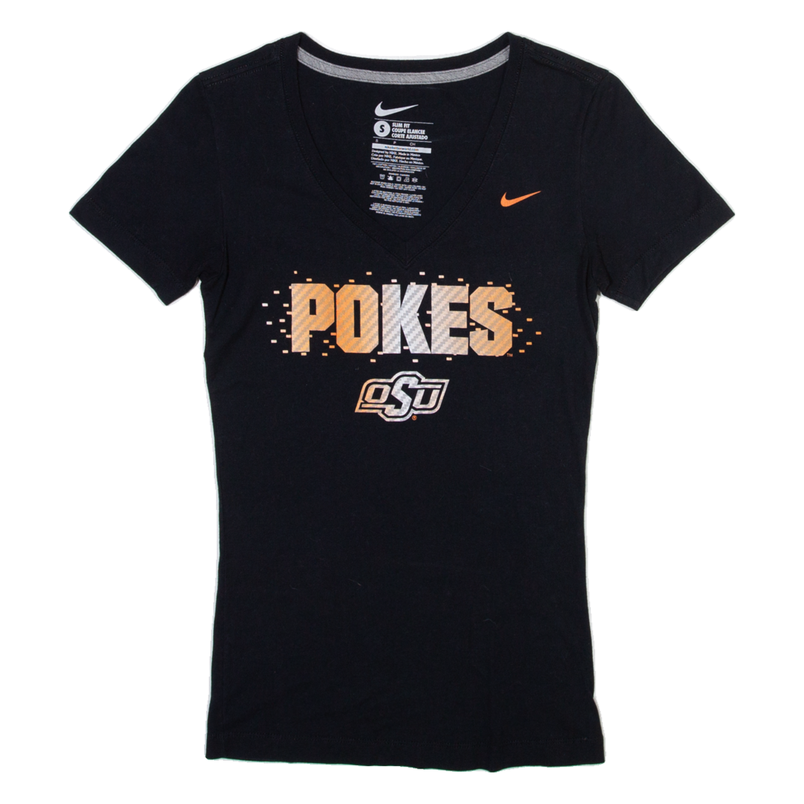 Buy NIKE Oklahoma State University Womens T-Shirt Black V-Neck S Refurbished - $16.89 NIKE Oklahoma State University Womens T-Shirt Black V-Neck S Refurbished - N/A refurbished available on Cerqular