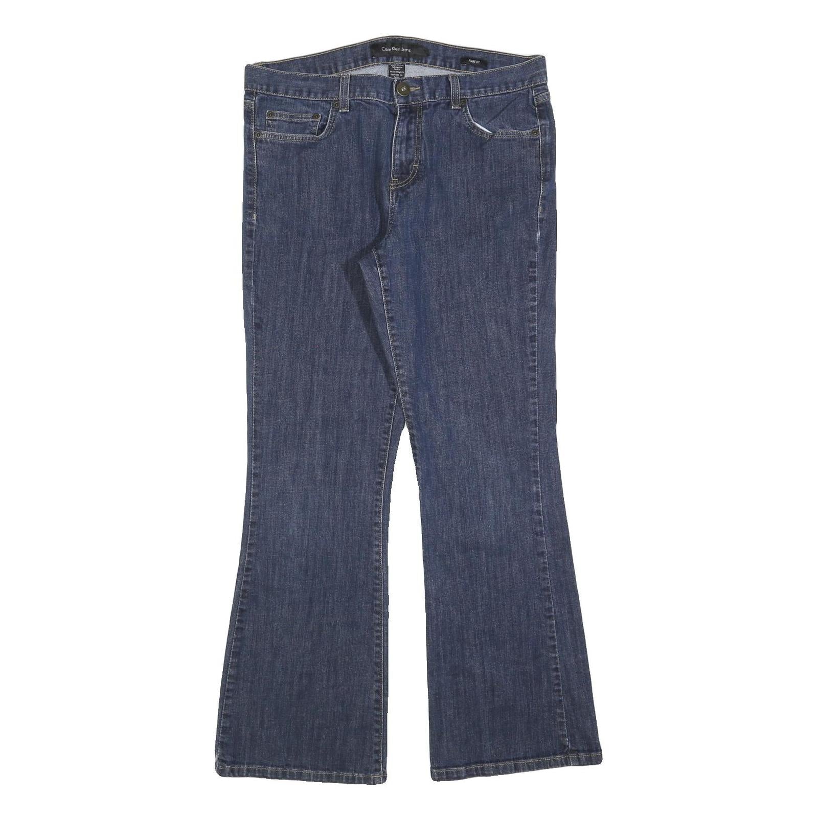 Buy CALVIN KLEIN JEANS Womens Dark Blue Regular Flared Denim Rinse W32 L30 Zip Refurbished - $33.79 CALVIN KLEIN JEANS Womens Dark Blue Regular Flared Denim Rinse W32 L30 Zip Refurbished - N/A refurbished available on Cerqular