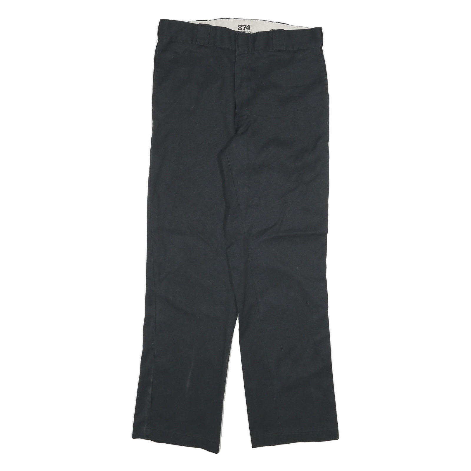 DICKIES Mens Cotton Blend Black Regular Fit Straight Leg Trousers W32 L32 Refurbished - N/A refurbished available on Cerqular