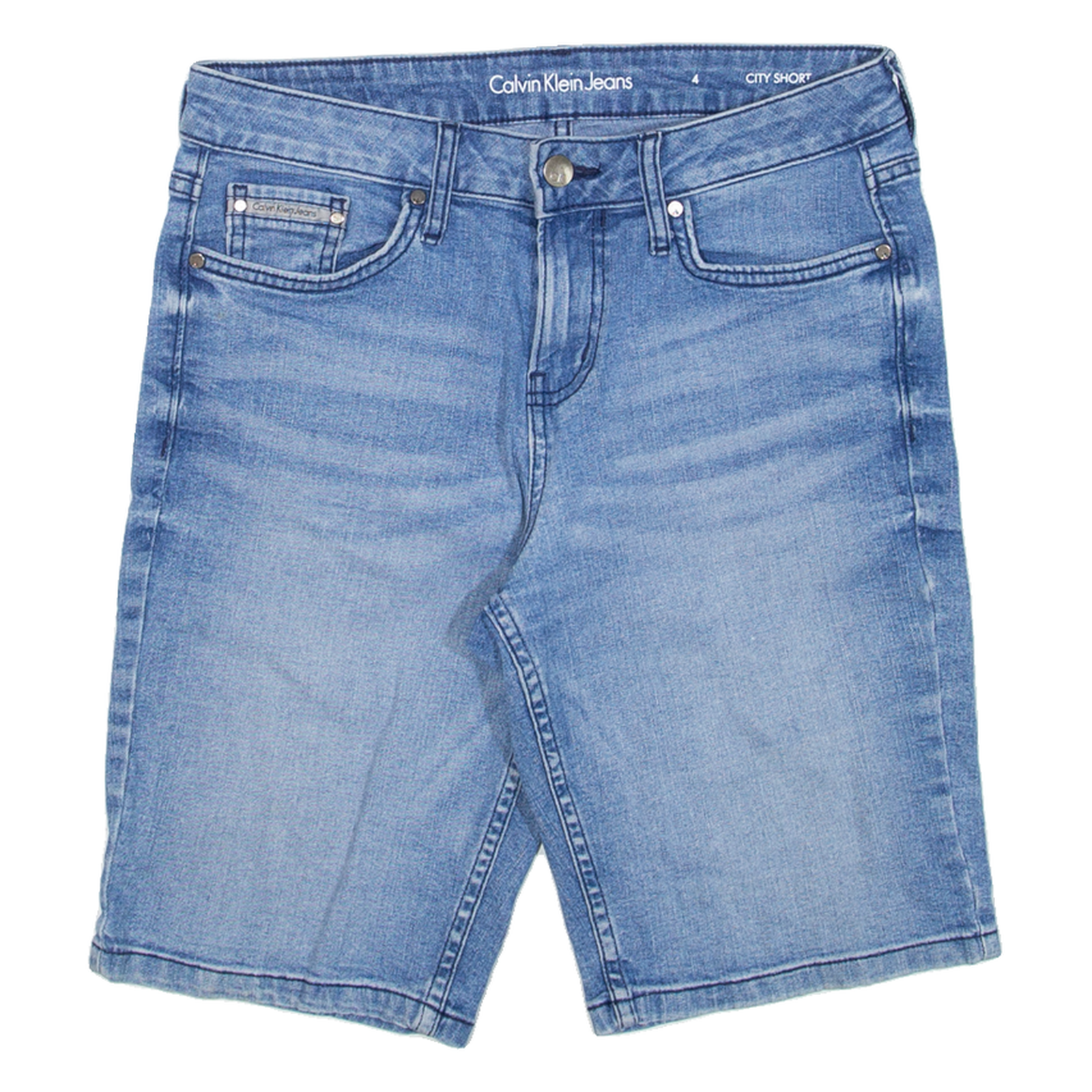 CALVIN KLEIN JEANS Mens Jorts Shorts Blue Relaxed S W28 Refurbished - N/A refurbished available on Cerqular