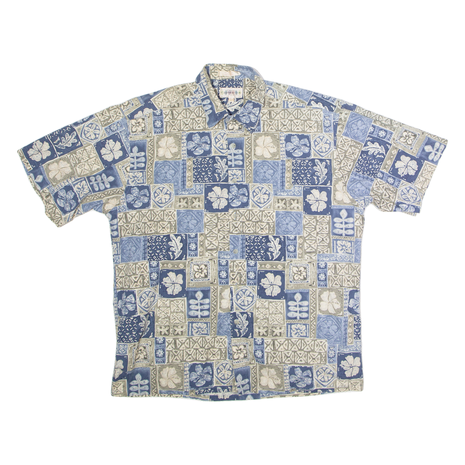 CAMPIA MODA Mens Hawaiian Shirt Blue 90s Floral L Refurbished - N/A refurbished available on Cerqular