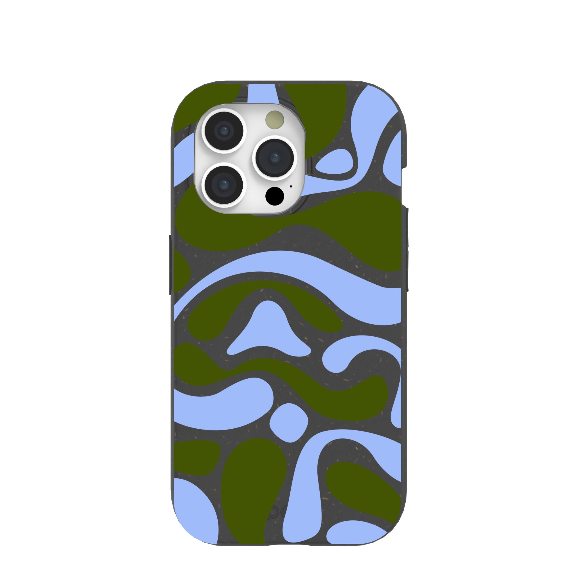 Black Curve and Flow iPhone 15 Pro Case Refurbished - Pela Case refurbished available on Cerqular