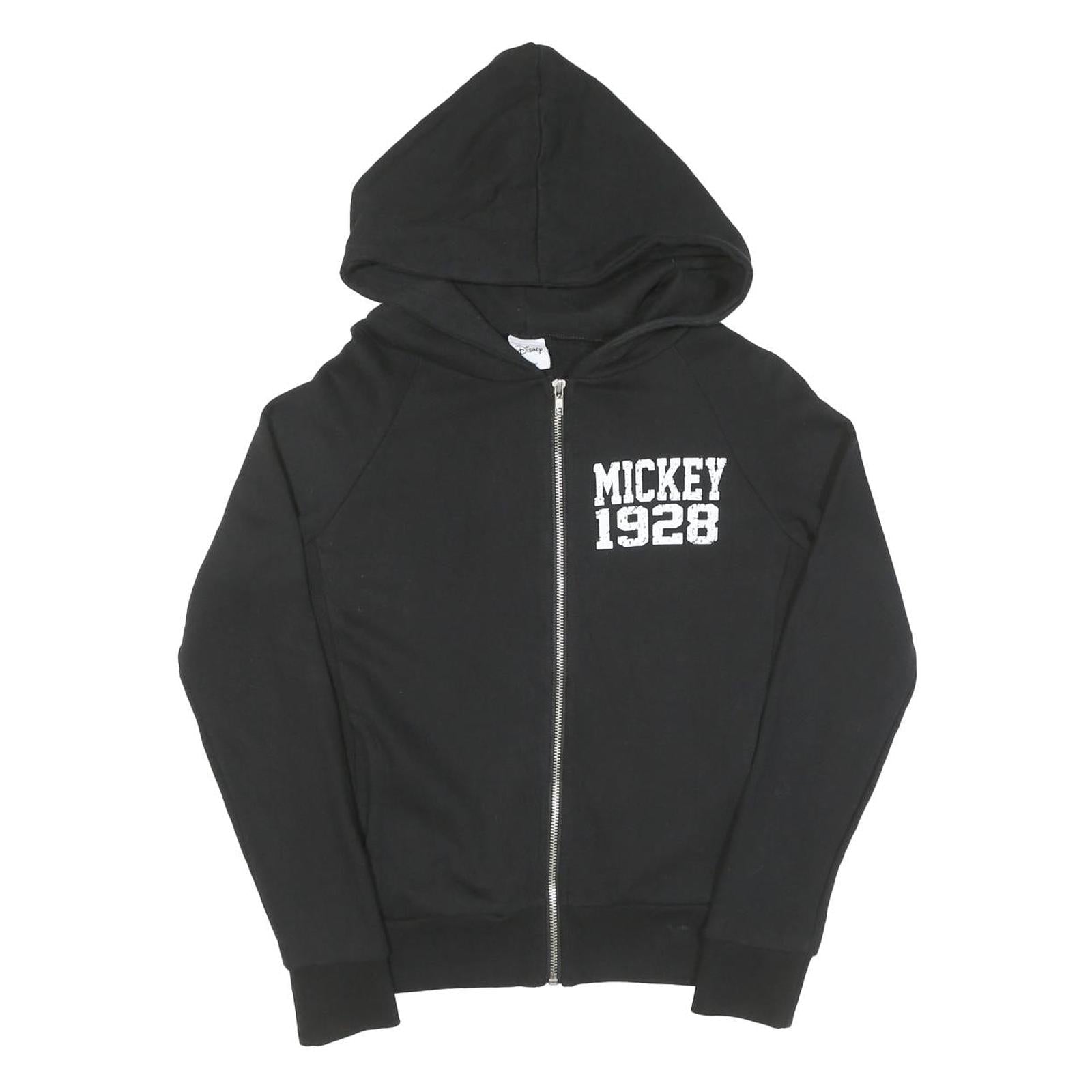 DISNEY Womens Black Mickey 1928 Zip Up Hoodie S Cotton Casual Sweatshirt Refurbished - N/A refurbished available on Cerqular